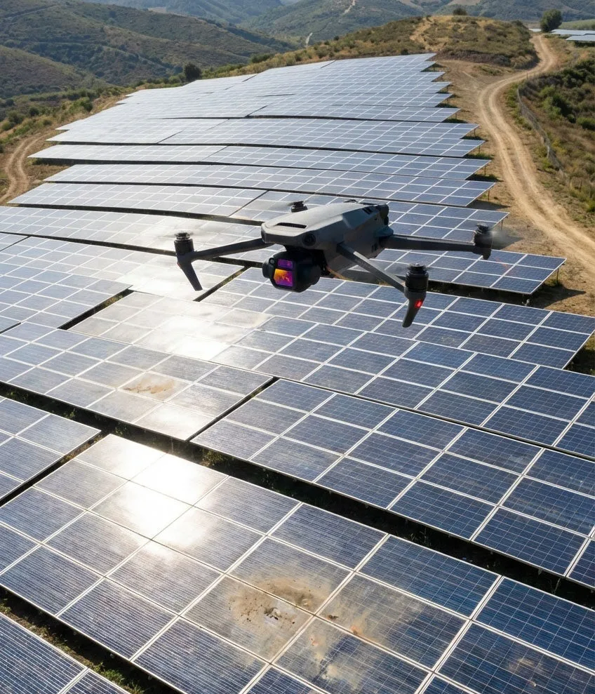 Termowizyjna inspekcja paneli fotowoltaicznych dronem
